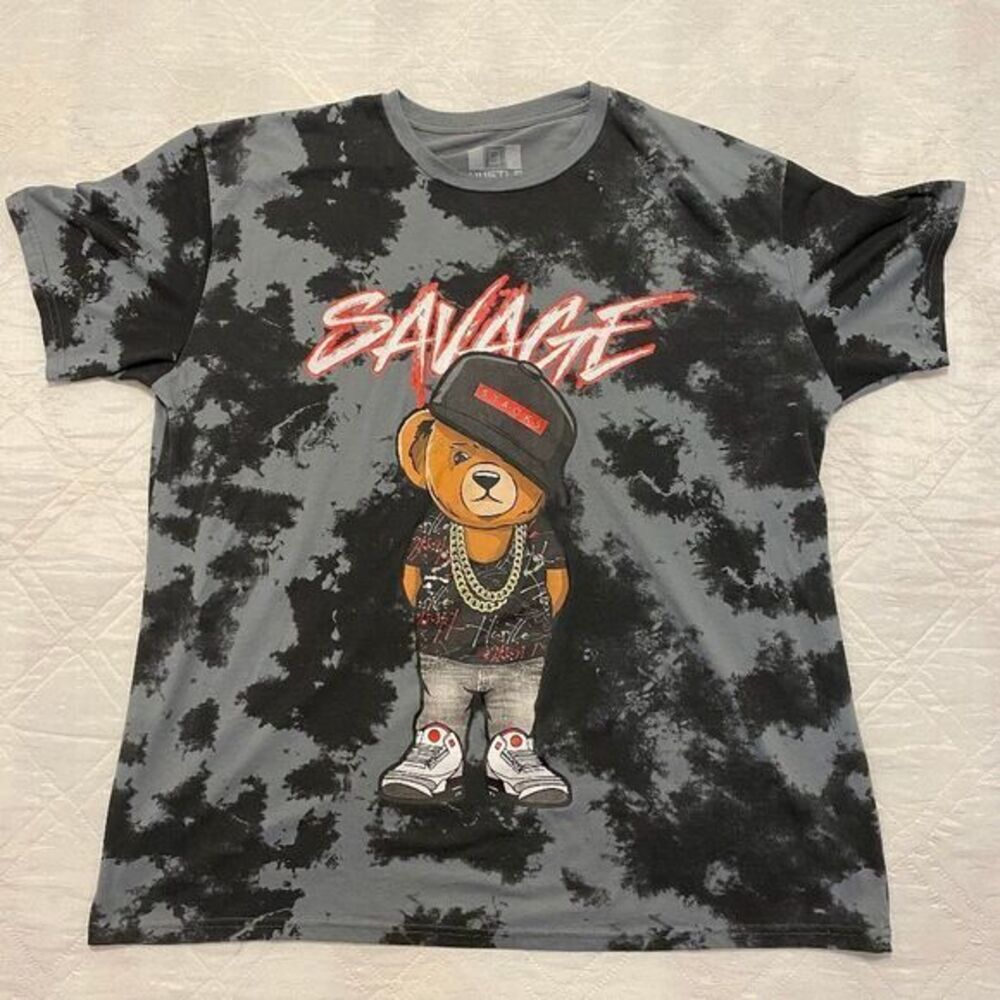 Hustle Savage Stacks Black Gray Camo T shirt 3XL